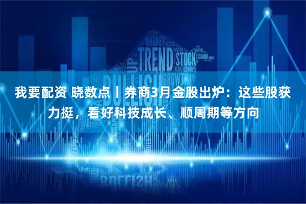 我要配资 晓数点丨券商3月金股出炉：这些股获力挺，看好科技成长、顺周期等方向